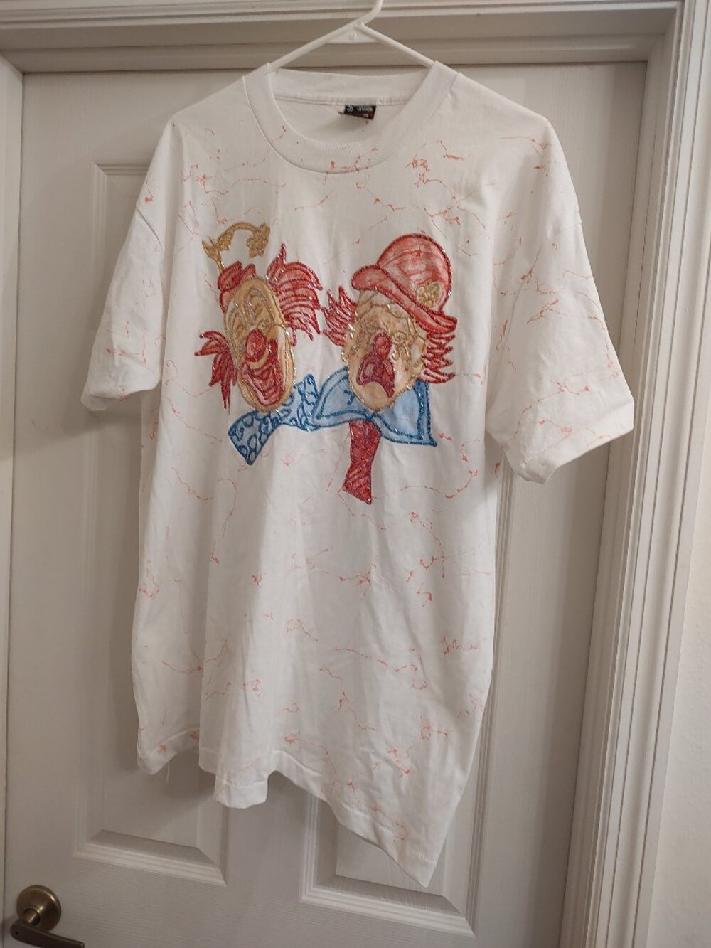 HAND PAINTED TSHIRT CLOWNS XL